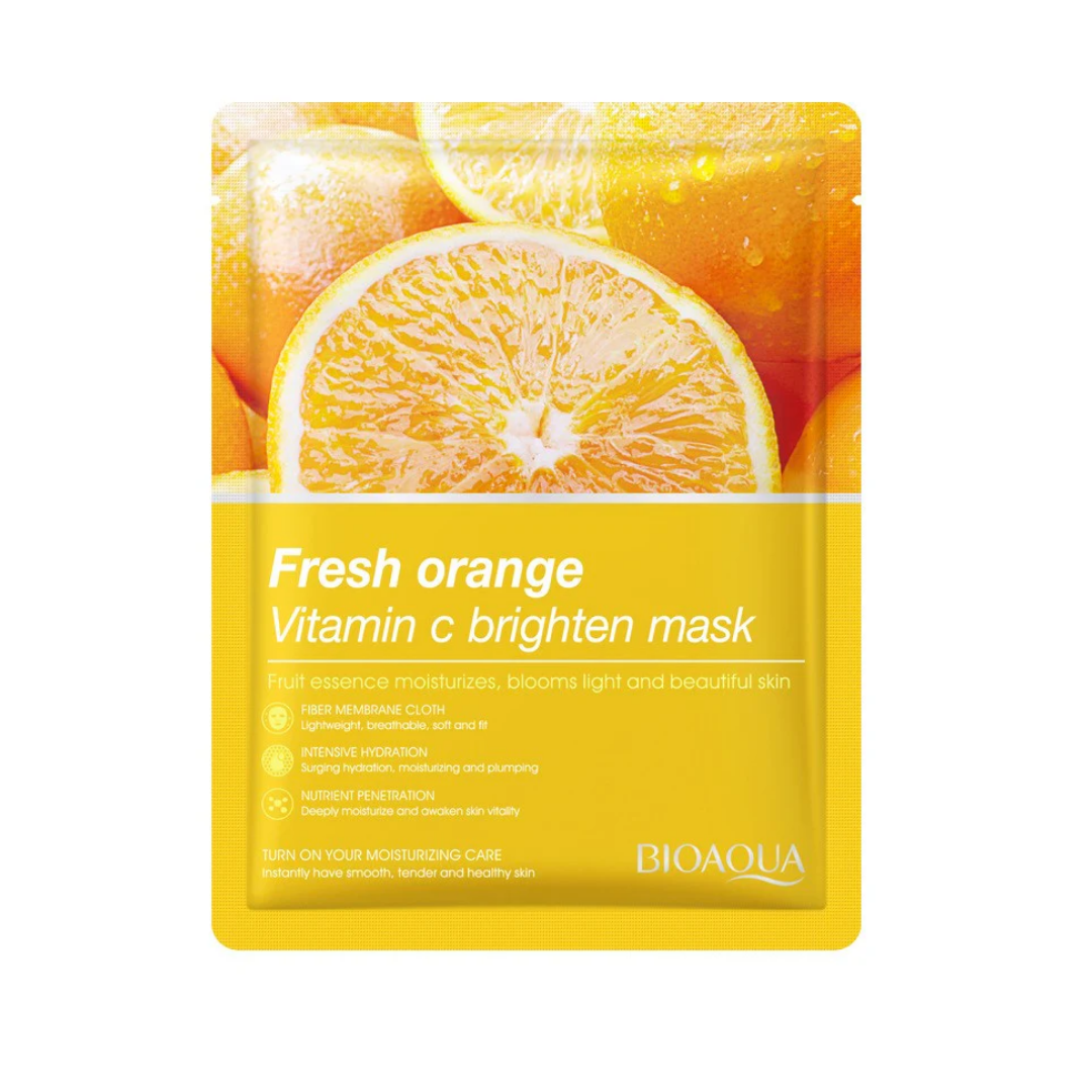 Bioaqua Freshen Orange Vitamin C Brightening Facial Mask – 8 pcs