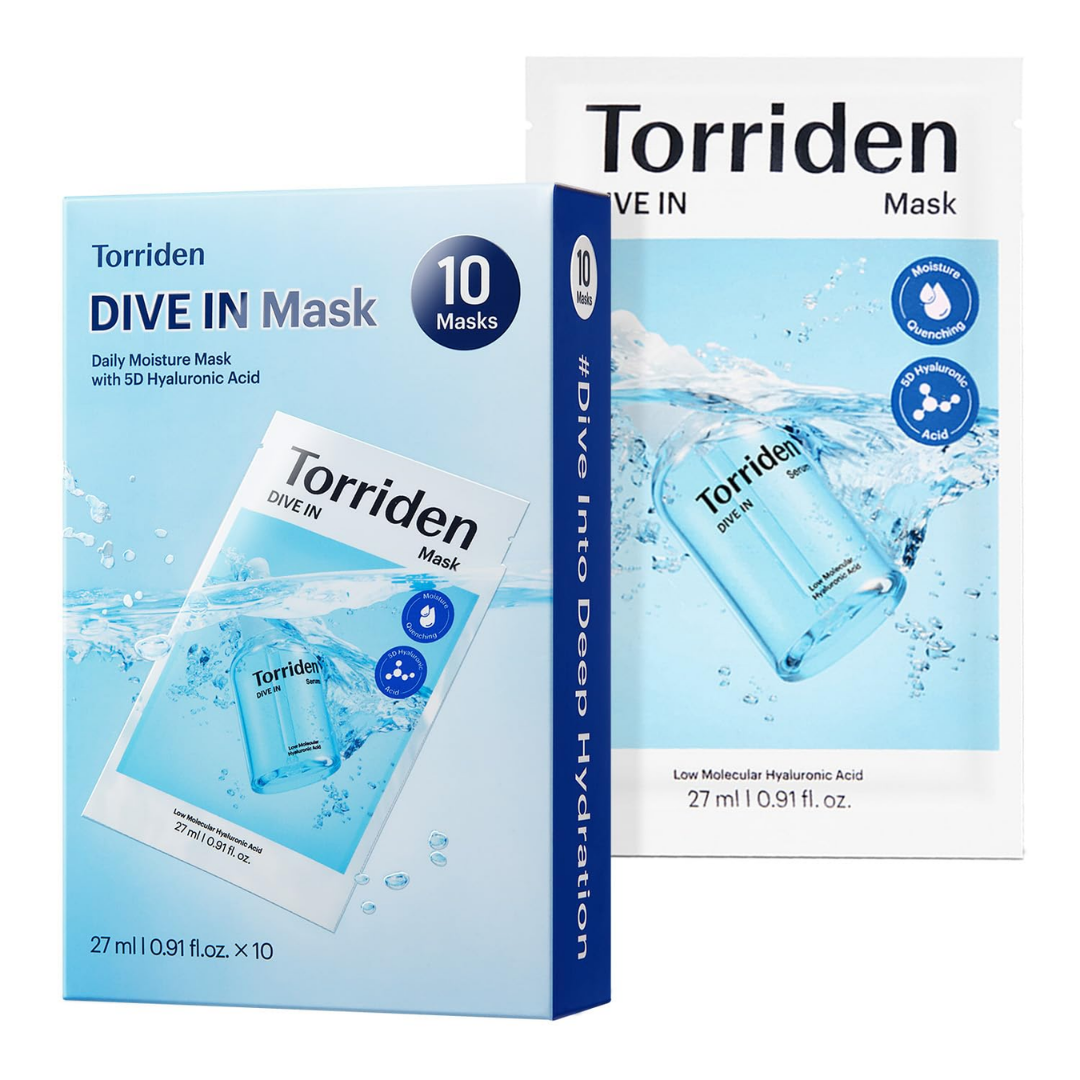 Torriden DIVE IN Hyaluronic Acid Facial Mask (10 sheets)