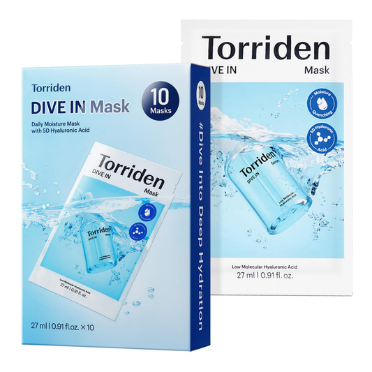 Torriden DIVE IN Hyaluronic Acid Facial Mask (10 sheets)