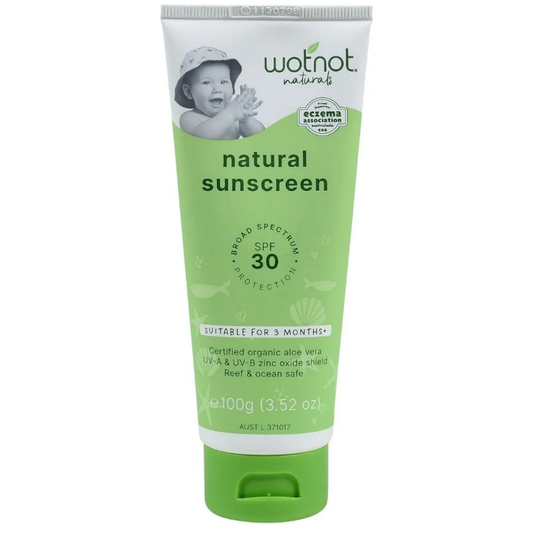 Wotnot Natural Sunscreen for Babies SPF30 100g