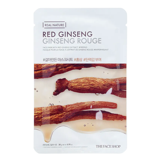 Real Nature Red Ginseng Face Mask, 20g x 10 pcs.