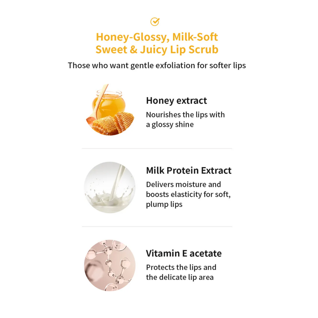 A’PIEU Honey & Milk Lip Scrub – 8 ml