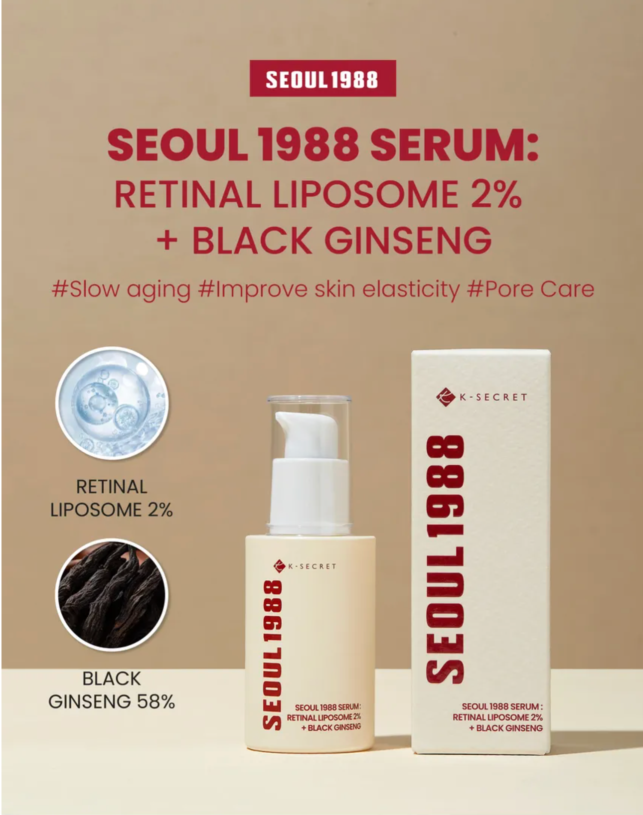 K-Secret Retinal Liposome 2% + Black Ginseng 30ml