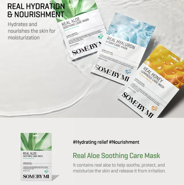 SOME BY MI Real Aloe Soothing Care Mask - 1pc