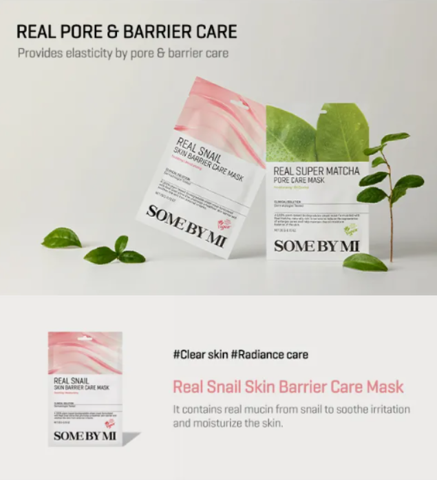 SOME BY MI Real Snail Skin Barrier Care Mask - 1pc